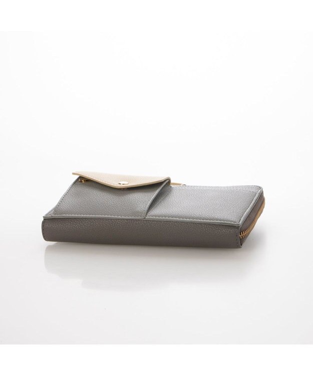 UNBILLION カシュカシュ cachecache / リールキー付きウォレットショルダーバッグ イエローミックス