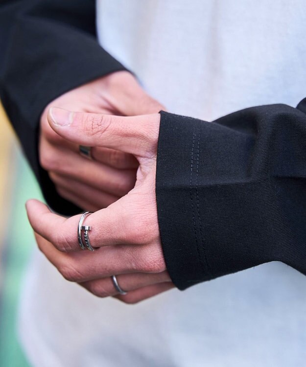 WEGO ラグランハートグラフィックT（LS） ホワイト