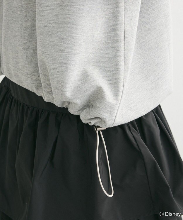 Green Parks ナイトメア／裾ドロストミニ裏毛プルオーバーⅡ Gray Mixture