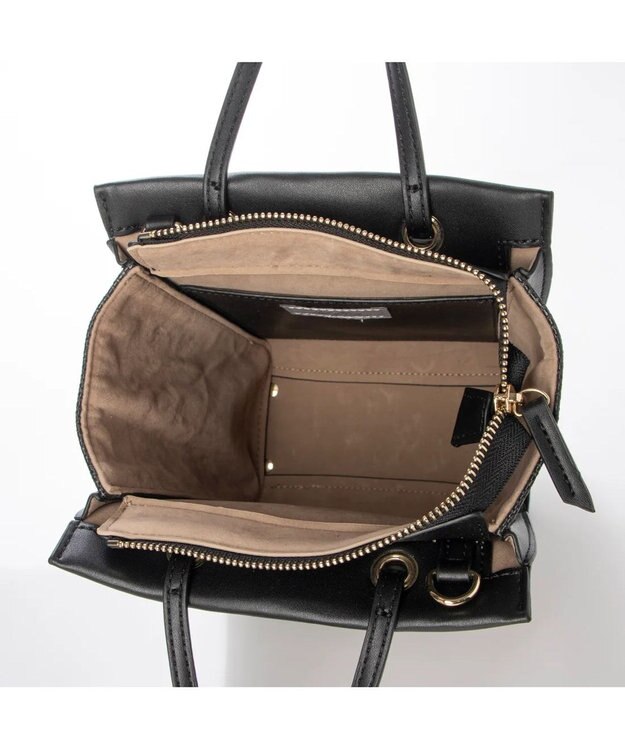 UNBILLION cachecache サイドコンビ2wayノットハンドルトートバッグ ブラック