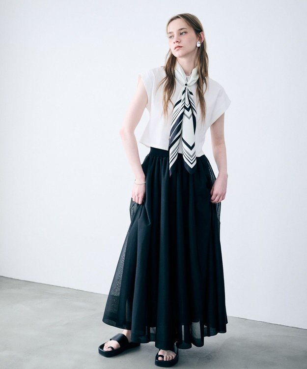 uncrave バルキーシアーニット フレアスカート ブラック