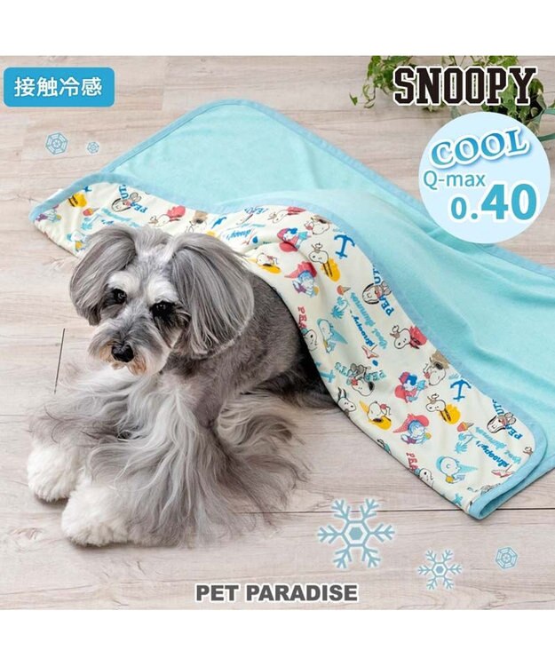PET PARADISE スヌーピー クールケット 《アイス柄》 ホワイト×ブルー
