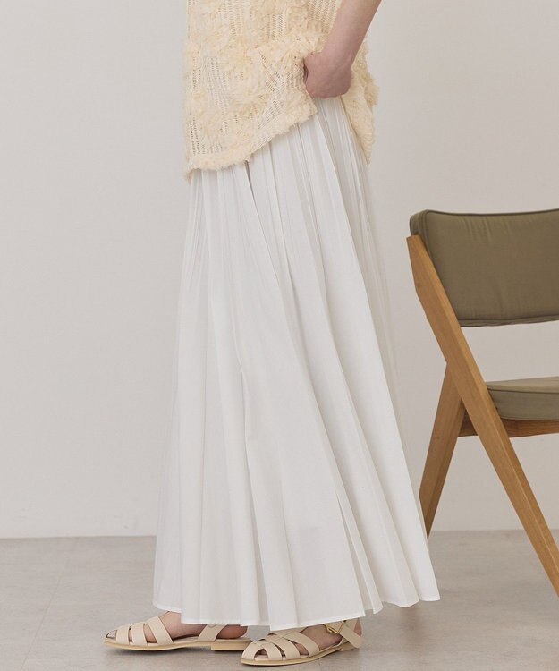 AMERICAN HOLIC 【選べる丈】シアープリーツスカート Off White