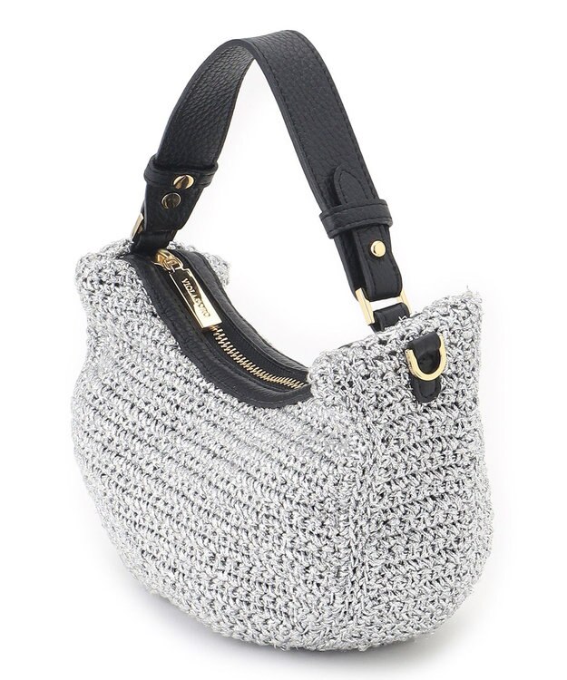 23区 VIOLAｄORO メタリック ミニ ショルダーバッグ シルバー系