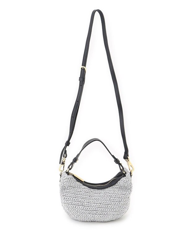 23区 VIOLAｄORO メタリック ミニ ショルダーバッグ シルバー系