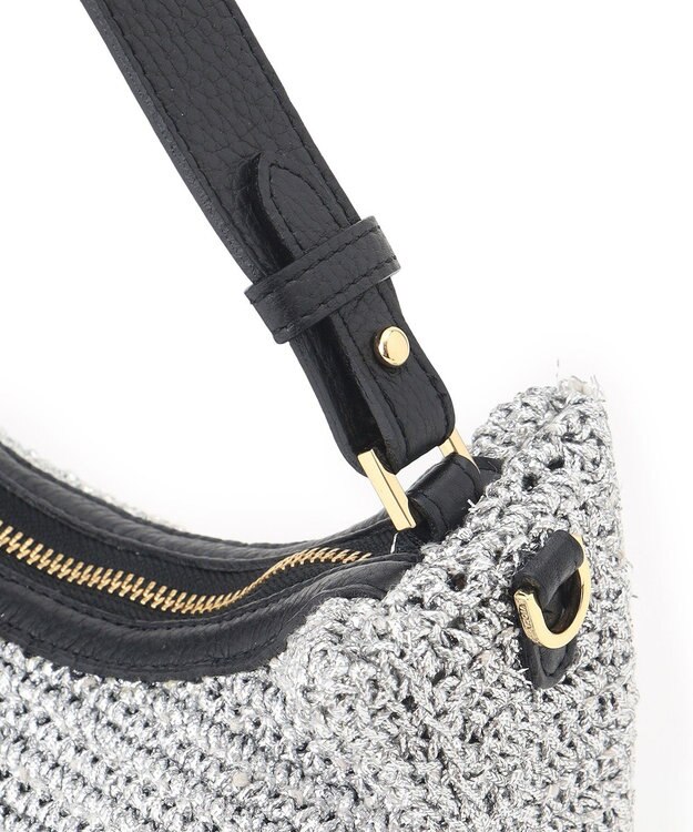 23区 VIOLAｄORO メタリック ミニ ショルダーバッグ シルバー系