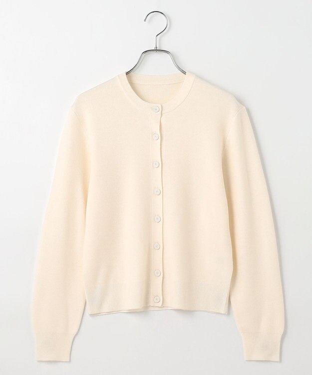 #Newans 【カシミヤ混】コンパクトニットカーディガン オフ