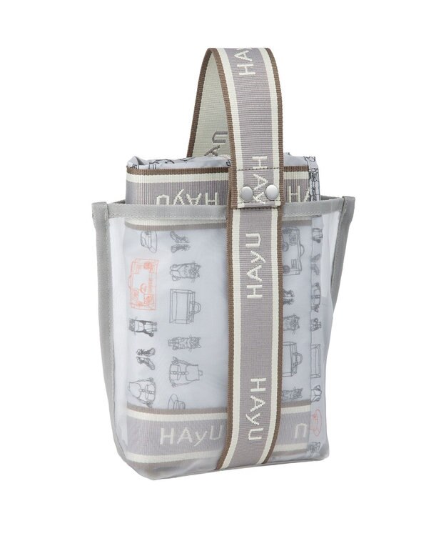 ACE BAGS & LUGGAGE HAyU × ace.  フォールディング 折り畳みトートバッグ 猫柄 30L 17862 ライトベージュ柄