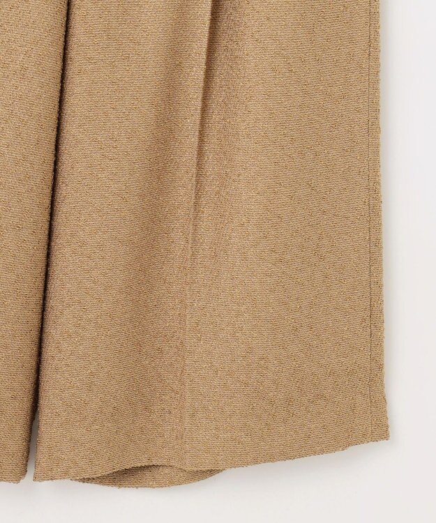 自由区 L 【17号サイズまで展開・SHIHOさん着用】ブライトリングツイード2タッククロップド パンツ ベージュ