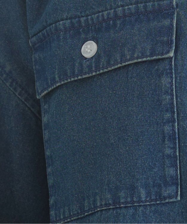 WEGO 【ANGIE VINTAGE】オーバーサイズデニム半袖シャツ ブルーその他