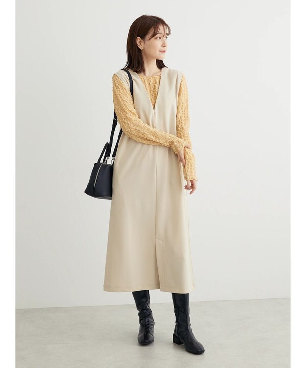 Green Parks ２ｗａｙ　洗えて着回せるジャンスカ Light Beige