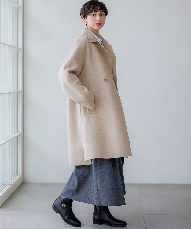 23区 L 【VERYベストアウター大賞「ロングアウター賞」受賞！/滝沢眞規子さん着用】 MANTECOPure リバー チェスターコート オートミール系