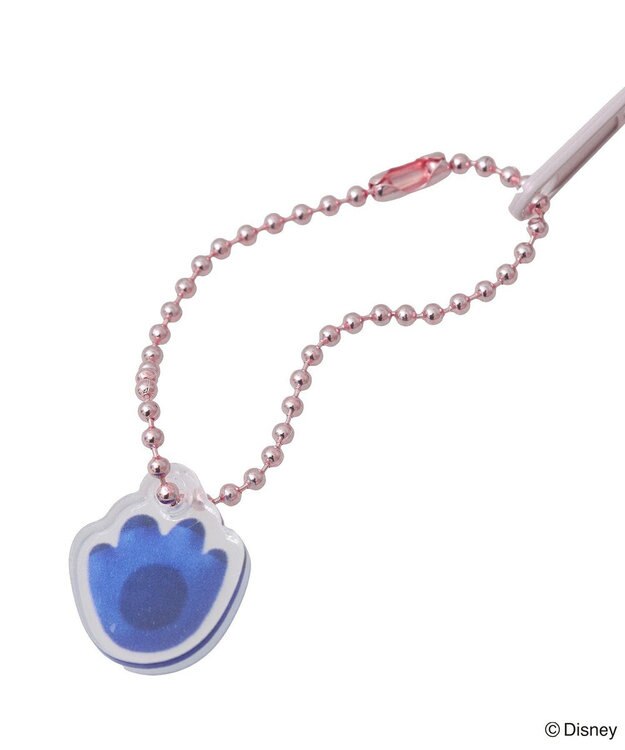 Green Parks スティッチ／チャーム付きラメビニールポーチ Blue