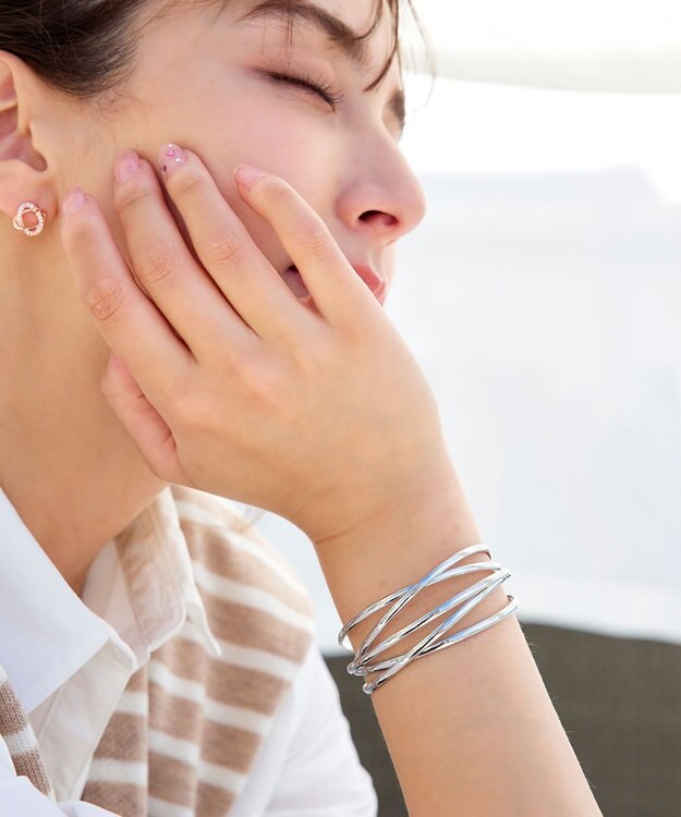 Tiaclasse ランダムクロスバングル シルバー