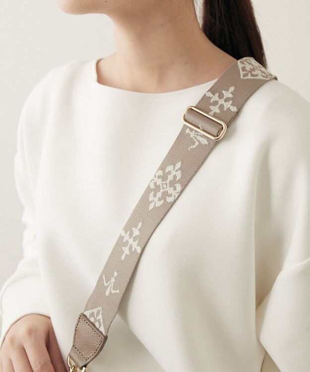 russet アレンジショルダーベルト［Monogram］(CE-1099) Beige（ゴールド金具）