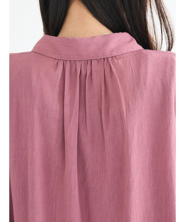 CRAFT STANDARD BOUTIQUE ヴィンテージボイルミルフィーユ襟付きシャツチュニック Pink