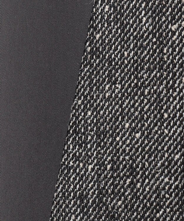 ICB ミックスヤーンツイード ノーカラージャケット グレー系7