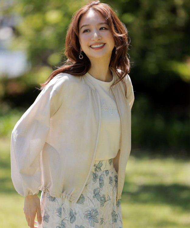 ANY SIS エンボスロゴ Tシャツ アイボリー