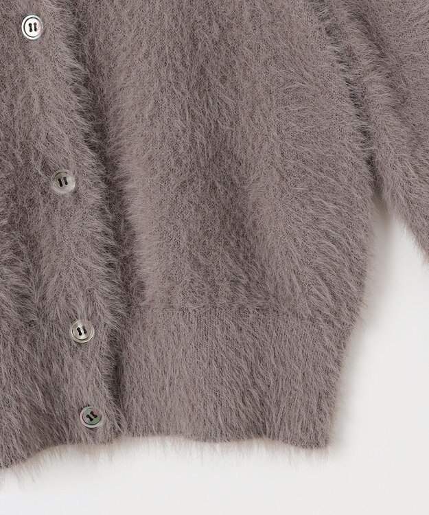 組曲 ナイロンファー カーディガン ブラウン系