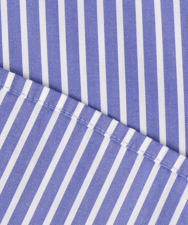 23区 L 【洗える】CANCLINI ティアードフリル ブラウス ブルーストライプ