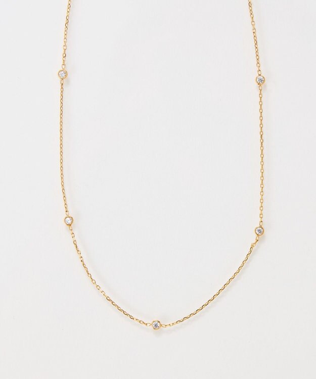 Phoebe 【金属アレルギー対応】ステーションビジューチョーカー/サージカルステンレス/38cm～43cm クリア