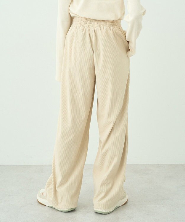earth music&ecology リラックスコーデュロイパンツ Ivory