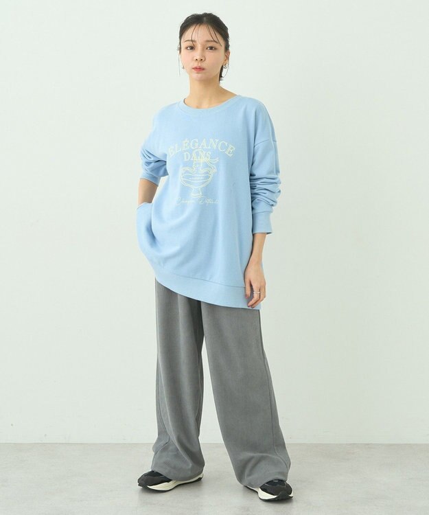 earth music&ecology リラックスコーデュロイパンツ Gray