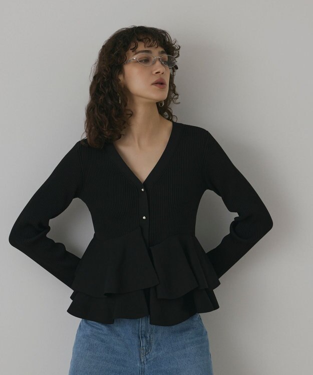 ペプラムニットカーディガン / GRACE CONTINENTAL