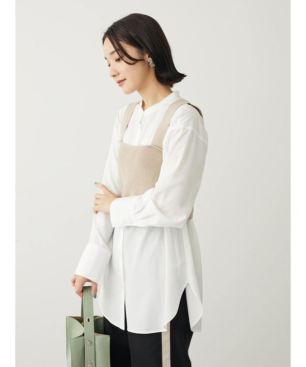 Green Parks ＳＥＴ２点ニットビスチェ＋とろみチュニック Beige