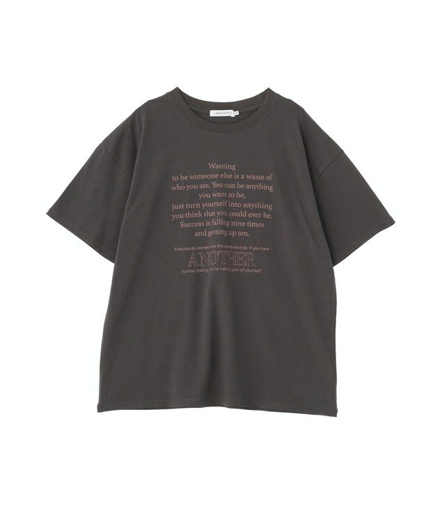 AMERICAN HOLIC メッセージロゴＴシャツ Charcoal Gray