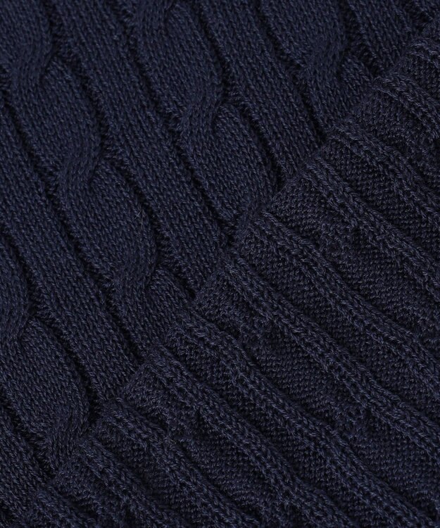 ANY 【POLO BCS別注】ケーブルニットポロ ネイビー