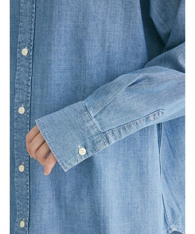Green Parks ライトオンスデニムＢｉｇシャツ Light Indigo