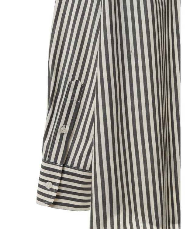 CRAFT STANDARD BOUTIQUE バンドカラーシャツ Stripe Gray