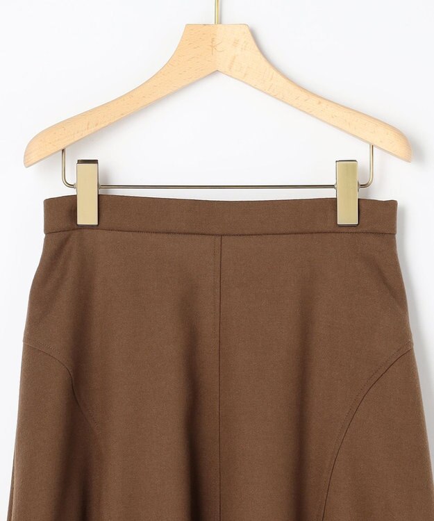 組曲 ツイル起毛フレア スカート カカオブラウン系