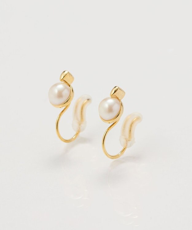 Phoebe 【痛くないシリーズ】パワーストーンライトフィットイヤリング　パール ホワイト