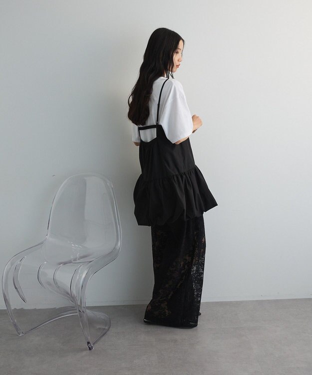 Green Parks 裾バルーンキャミワンピース Black