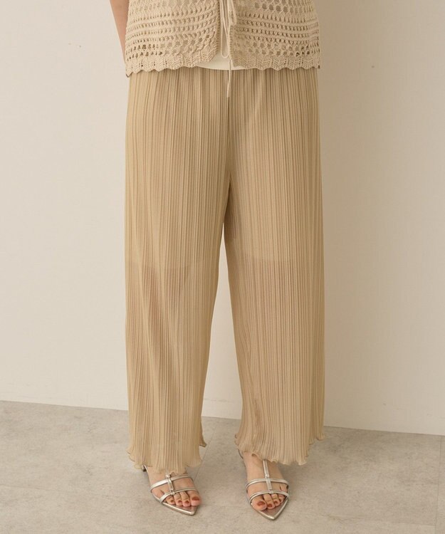 AMERICAN HOLIC ラメプリーツパンツ Ivory