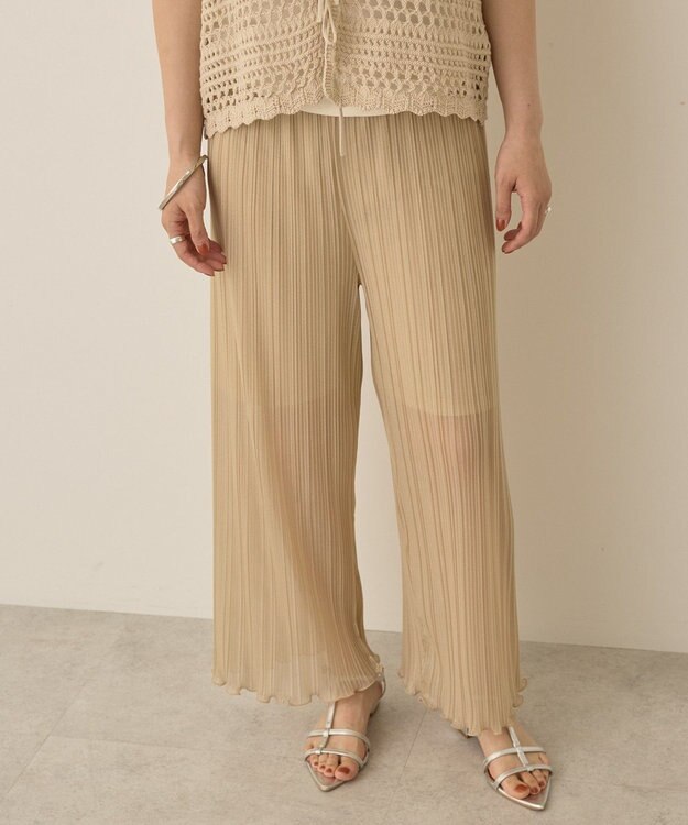 AMERICAN HOLIC ラメプリーツパンツ Ivory