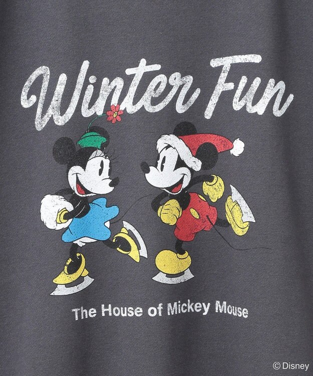 Green Parks ミッキー＆フレンズ／半起毛裏毛プルオーバー Black