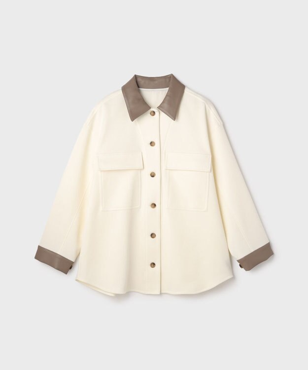 GRACE CONTINENTAL レザーカットシャツ キナリ