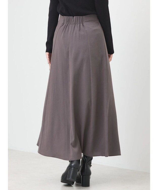 earth music&ecology リボンフレアスカート Charcoal Gray