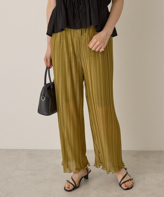 AMERICAN HOLIC ラメプリーツパンツ Green