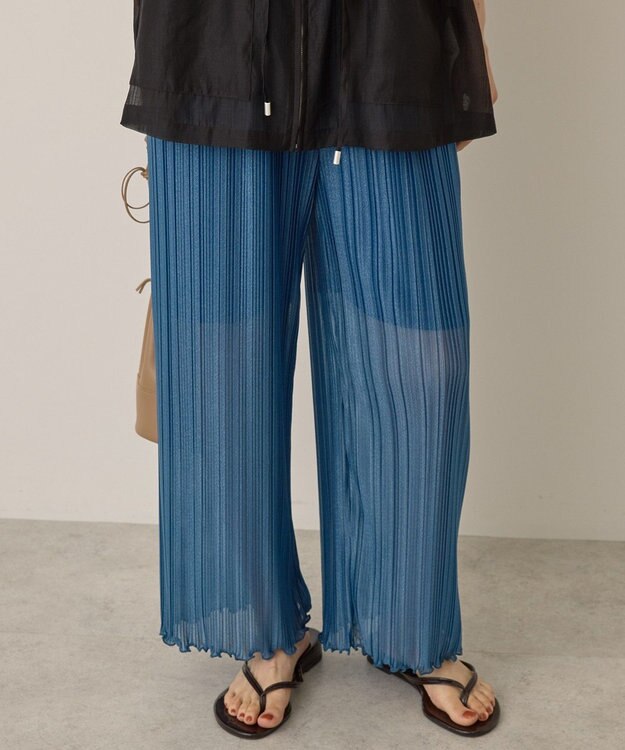 AMERICAN HOLIC ラメプリーツパンツ Blue