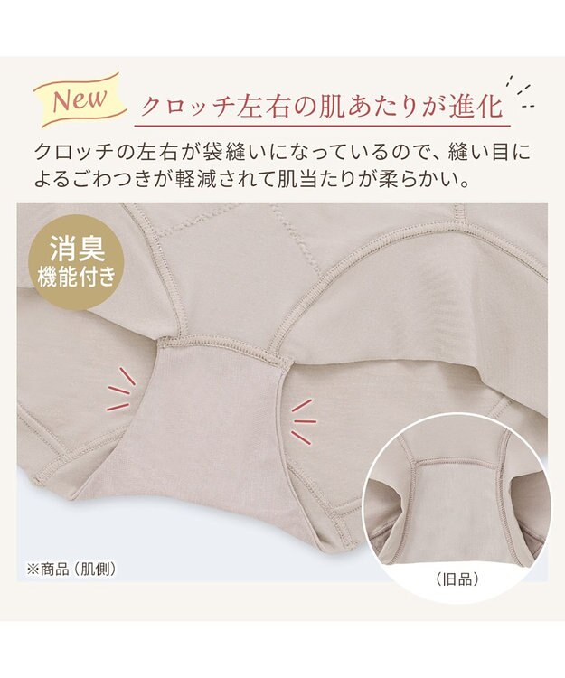 BRADELIS New York 【BRADELIS NewYork peace】綿混フィットレースショーツ25 深め 補正下着 ヒップアップ 美尻 グレージュ