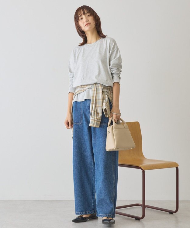 AMERICAN HOLIC クルーネックスクエアヘムプルオーバー Light Gray Mixture