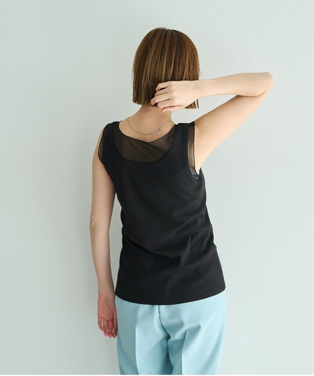 YECCA VECCA チュールMIXリブインナー Black