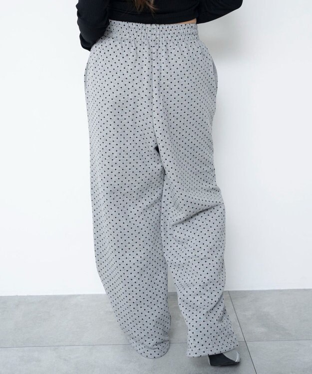 WEGO 【ウエストゴム/XSSMサイズ展開】スウェットワイドパンツ 柄2