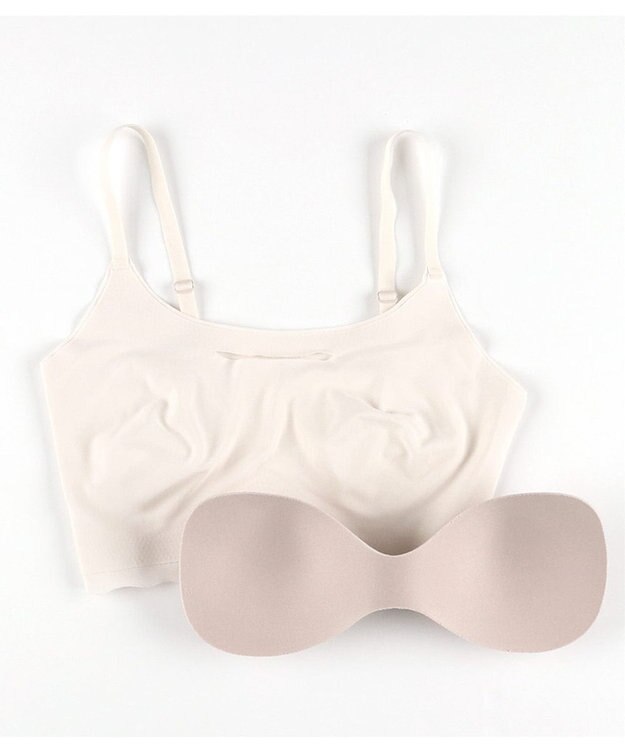 WACOAL 【GOCOCi ゴコチ】 ノンワイヤー ハーフトップ 伸びのよい素材を使用 ムレにくく快適 フラット仕上げ ホックなし ブラトップ レディース CGG220 /ワコール アイボリー