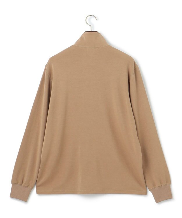 J.PRESS MEN ダウンファブリック ハーフジップ スウェット ベージュ系