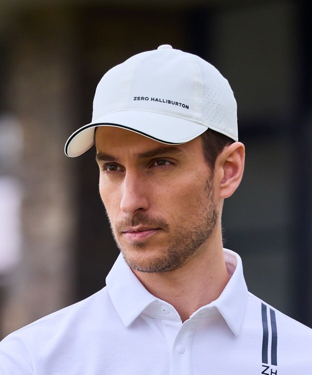 ZERO HALLIBURTON 【快適フィット】メタリックロゴキャップ 85063 ホワイト